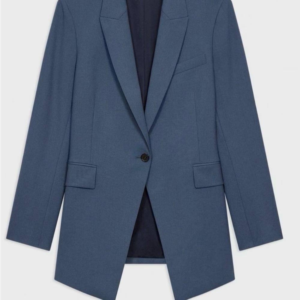 Theory Etiennette Good Wool Blue Women's Blazer